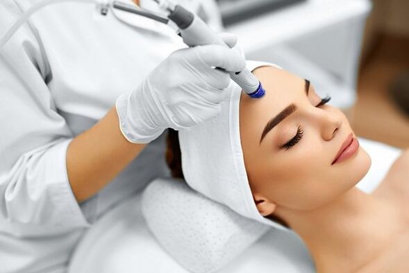 Girl is done with rejuvenation procedure
